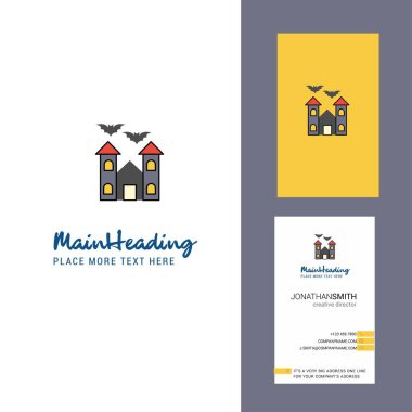 Av ev yaratıcı Logo ve kartvizit. dikey tasarlamak vektör