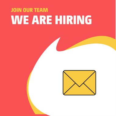 Join Our Team. Busienss Company Message We Are Hiring Poster Callout Design. Vector background