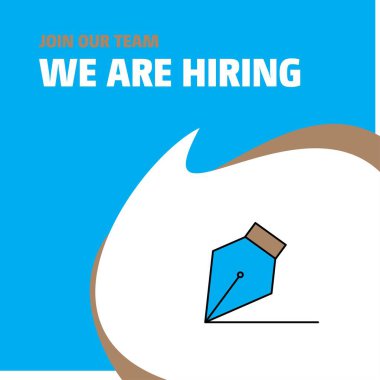 Bize katıl. Busienss şirket Poster belirtme çizgisi tasarım işe yazma. Vektör arka plan