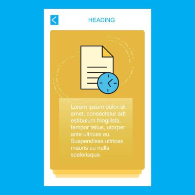 Görev zaman mobil dikey afiş tasarım tasarımı üzerinde. Vektör