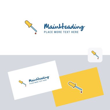 Kartvizit şablonuyla damlalık vektör logo. Zarif kurumsal kimlik. -Vektör