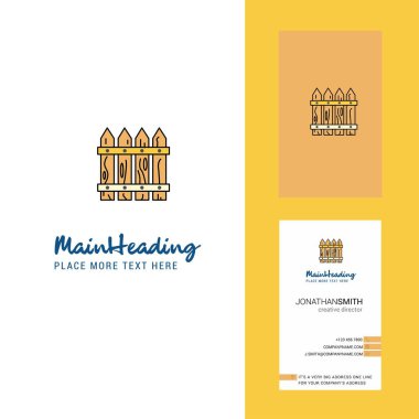 Sınır yaratıcı Logo ve kartvizit. dikey tasarlamak vektör