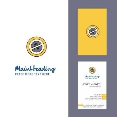 Hayır U yol işaret yaratıcı Logo ve kartvizit açın. dikey tasarlamak vektör