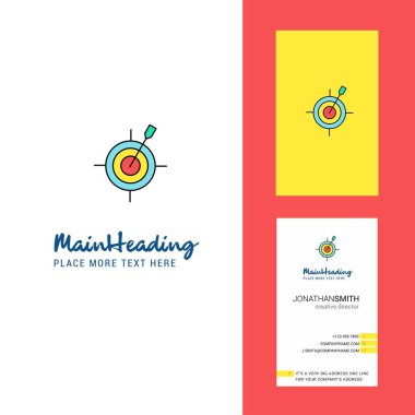 Oyun Logo yaratıcı ve kartvizit dart. dikey tasarlamak vektör