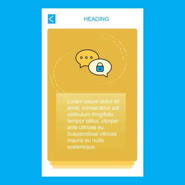 Güvenli sohbet telefon dikey banner tasarım tasarımı. Vektör