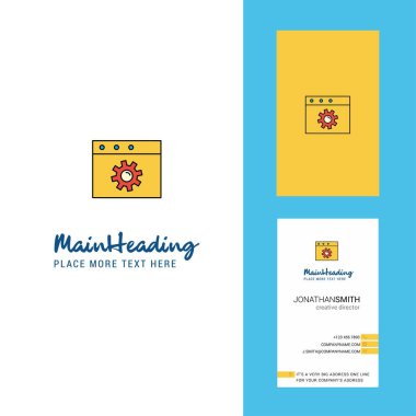 Yaratıcı Logo ve kartvizit ayarlama. dikey tasarlamak vektör