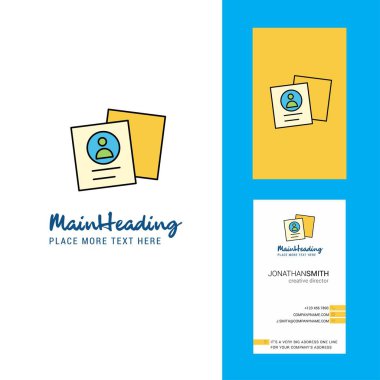 Yaratıcı Logo ve kartvizit profil. dikey tasarlamak vektör