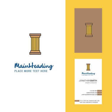 Piller yaratıcı Logo ve kartvizit. dikey tasarlamak vektör