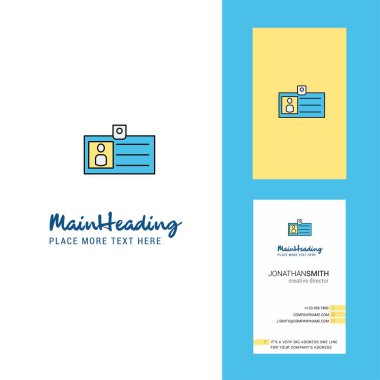 Kimlik kartı yaratıcı Logo ve kartvizit. dikey tasarlamak vektör