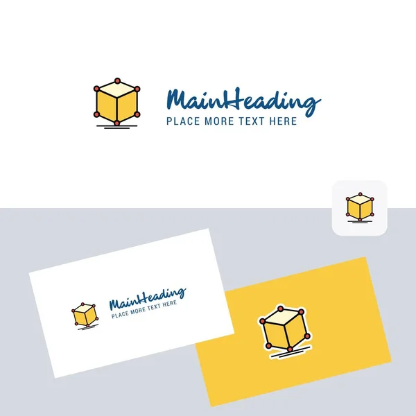 Cube Vector Logotype Business Card Template Elegant Corporate Identity Vector — Stock Vector