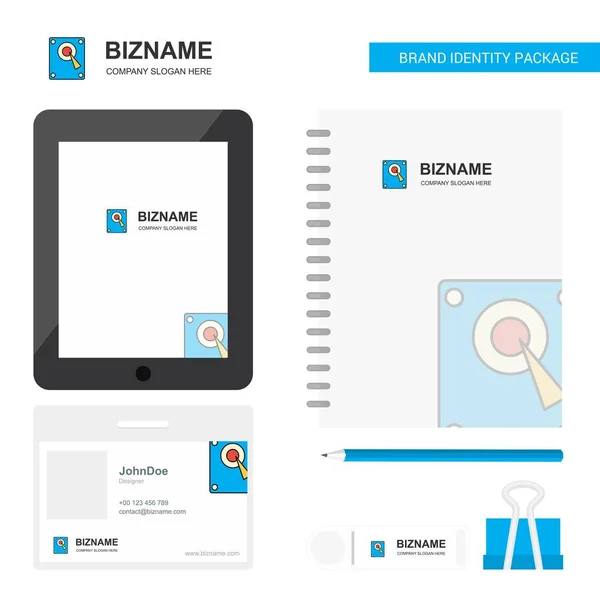 Logo Affaires Haut Parleur Application Onglet Carte Employé Pvc Journal — Image vectorielle