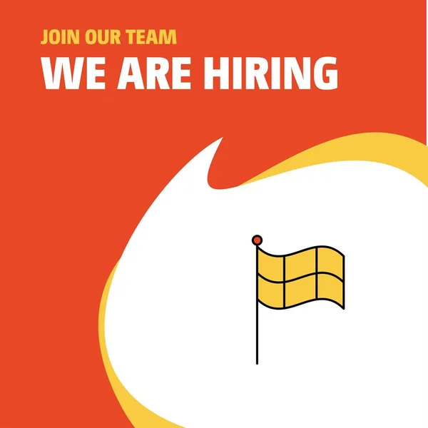 Únete Nuestro Equipo Busienss Compañía Bandera Deportiva Hiring Poster Callout — Archivo Imágenes Vectoriales