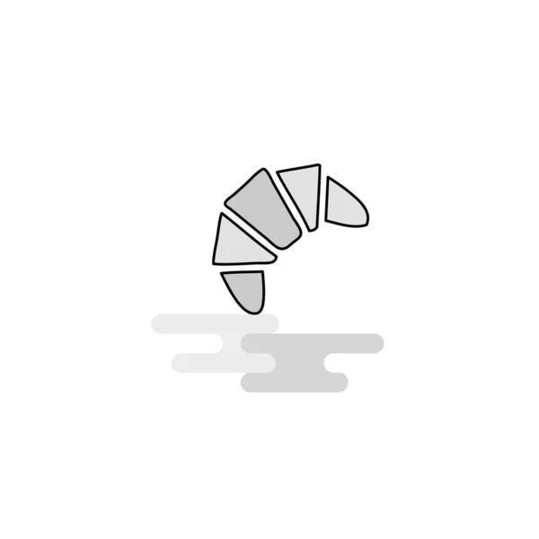 Bun Web Icon Плоская Линия Заполненная Серой Иконой — стоковый вектор