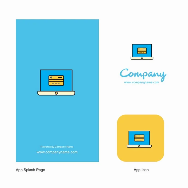 Online Banking Company Logo App Icon Splash Page Design Creative — Stock Vector