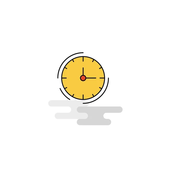 Flache Uhr Symbol Vektor — Stockvektor