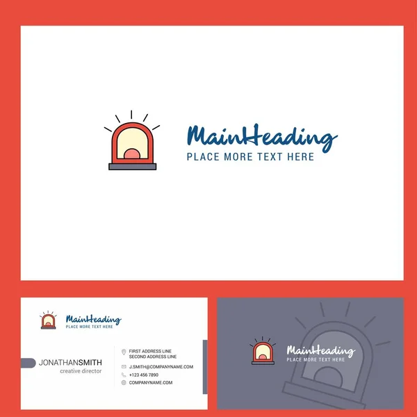 Design Del Logo Con Tagline Modello Biglietto Visita Anteriore Posteriore — Vettoriale Stock