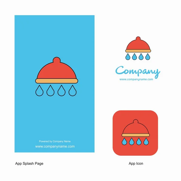 Shower Company Logo App Icon Splash Page Design Creative Business — Stock Vector