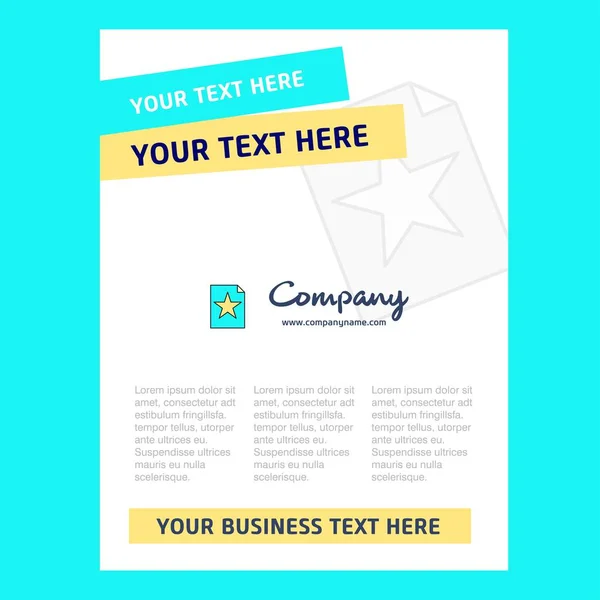 Title Page Design Company Profile Annual Report Presentations Leaflet Brochure — Stock Vector