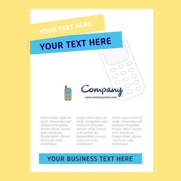 Title Page Design Company Profile Annual Report Presentations Leaflet Brochure — Stock Vector