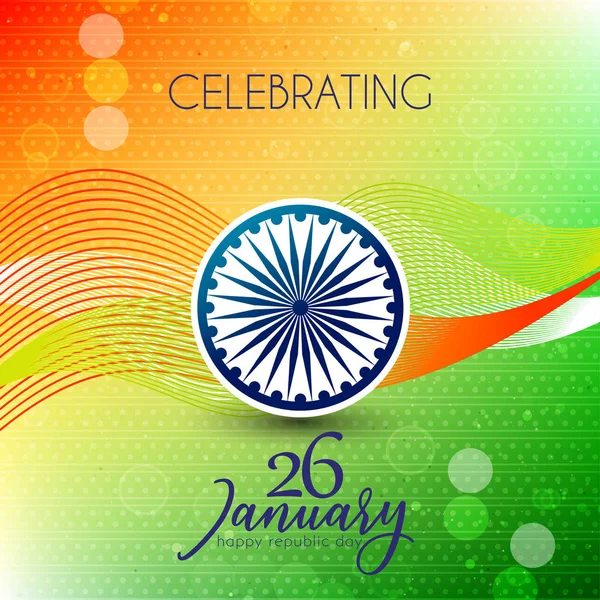 Ημέρα Της Ινδικής Δημοκρατίας Ιανουαρίου Στο Παρασκήνιο — Διανυσματικό Αρχείο