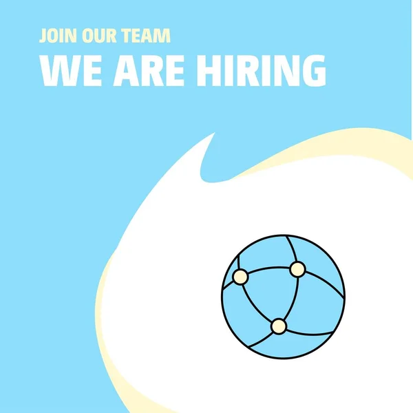 Join Our Team Busienss Company Global Network Hiring Poster Callout — Stockvector