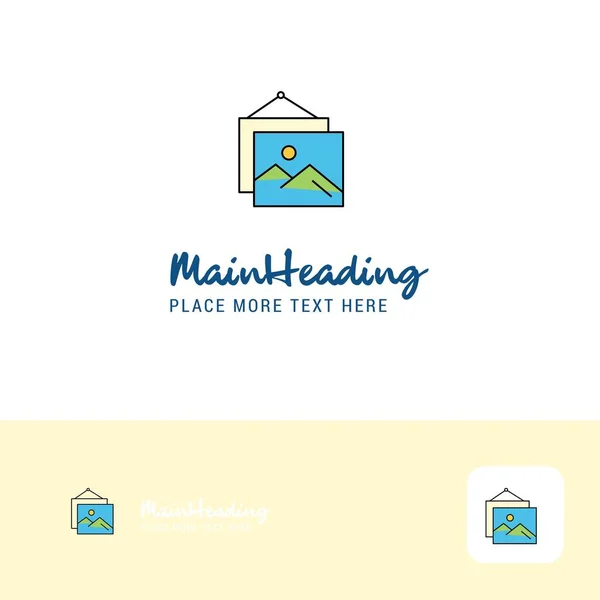 Criativa Imagem Moldura Logo Design Cor Plana Logotipo Lugar Para — Vetor de Stock