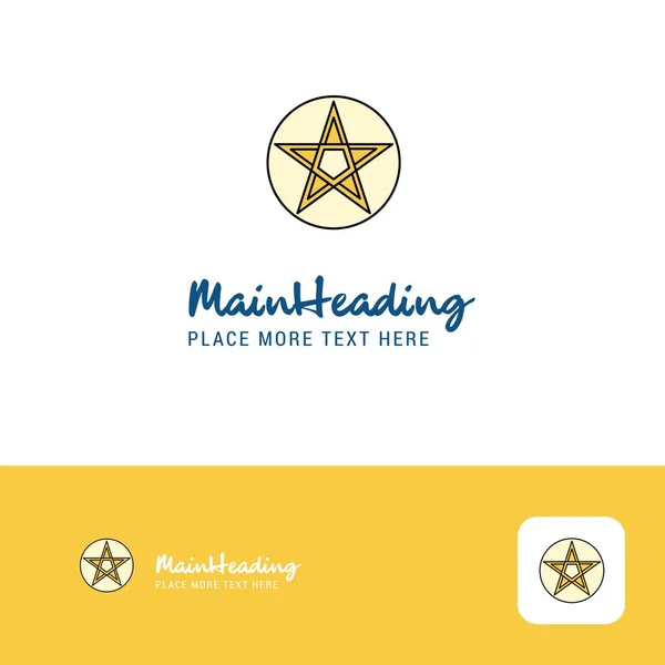 Projektowanie Kreatywnych Logo Star Płaski Kolor Logo Miejsce Dla Tagline — Wektor stockowy