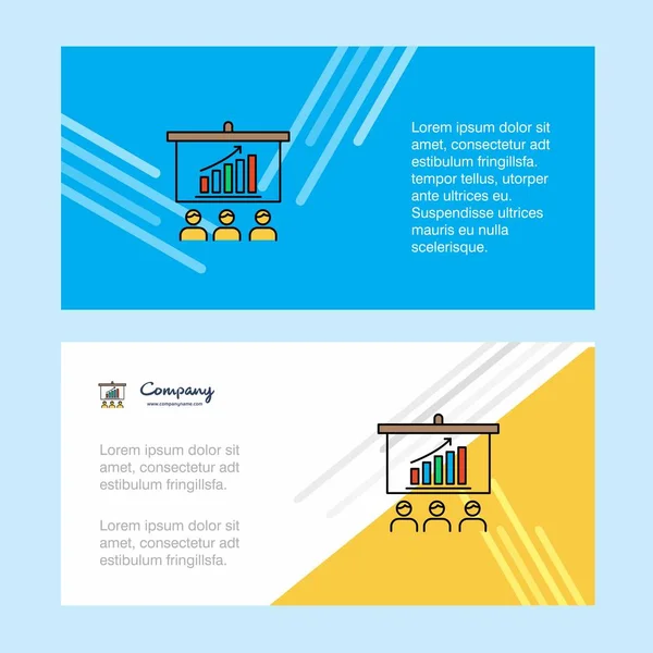 Презентация Абстрактный Шаблон Корпоративного Баннера Горизонтальный Рекламный Баннер — стоковый вектор