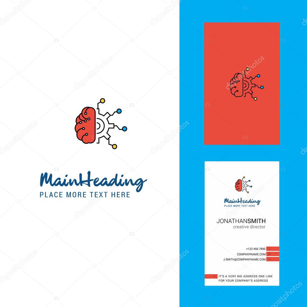 Neurons Creative Logo and business card. vertical Design Vector