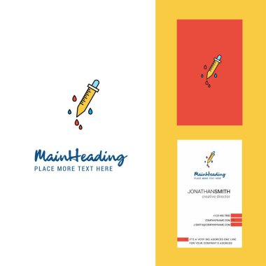 Damlalık yaratıcı Logo ve kartvizit. dikey tasarlamak vektör