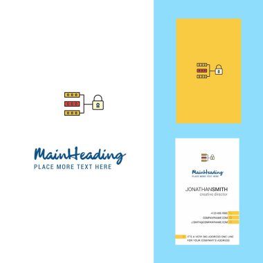 Güvenli ağ yaratıcı Logo ve kartvizit. dikey tasarlamak vektör