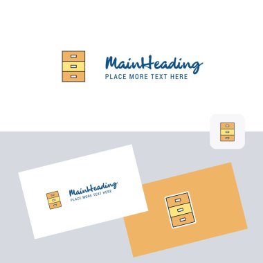 Kartvizit şablonu ile dolap vektör logo. Zarif kurumsal kimlik. -Vektör