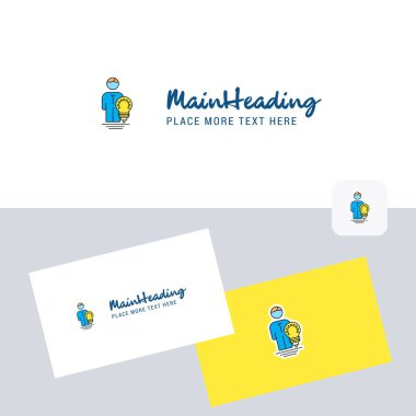 Kartvizit şablonu ile fikir vektör logo. Zarif kurumsal kimlik. -Vektör