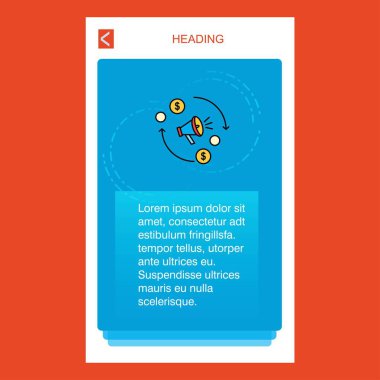 Hoparlör telefon dikey banner tasarım tasarımı. Vektör