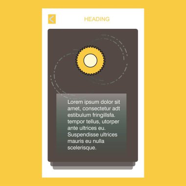 Testere mobil dikey afiş tasarım tasarımı. Vektör