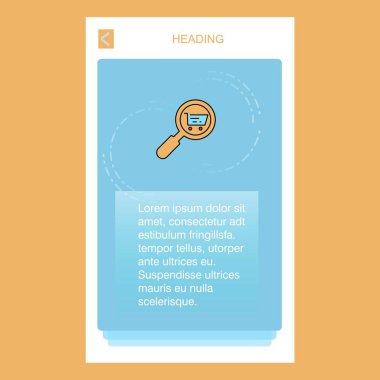 Ara ürünler online mobil dikey banner tasarım tasarımı. Vektör