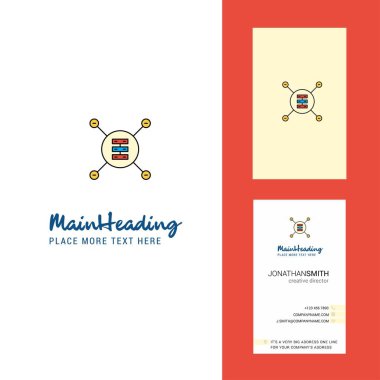 Ağlar yönlendirici yaratıcı Logo ve kartvizit. dikey tasarlamak vektör