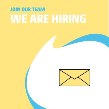 Join Our Team. Busienss Company Message We Are Hiring Poster Callout Design. Vector background