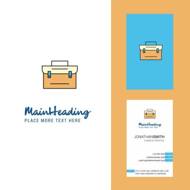 Evrak Çantası'nı yaratıcı Logo ve kartvizit. dikey tasarlamak vektör