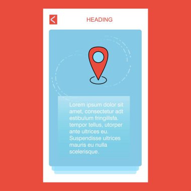 Konumu mobil dikey banner tasarım tasarımı. Vektör