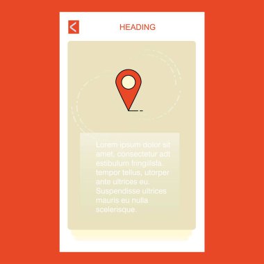 Konumu mobil dikey banner tasarım tasarımı. Vektör