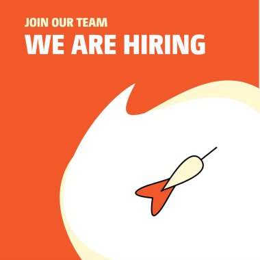 Bize katıl. Busienss şirket Dart Poster belirtme çizgisi tasarım işe vardır. Vektör arka plan