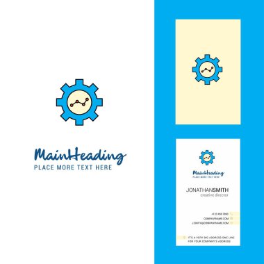 Dişli yaratıcı Logo ve kartvizit ayarlama. dikey tasarlamak vektör