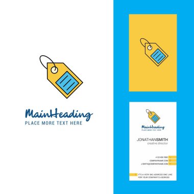 Satılık etiketi yaratıcı Logo ve kartvizit. dikey tasarlamak vektör