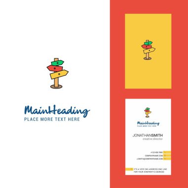 Yön kurulu yaratıcı Logo ve kartvizit. dikey tasarlamak vektör