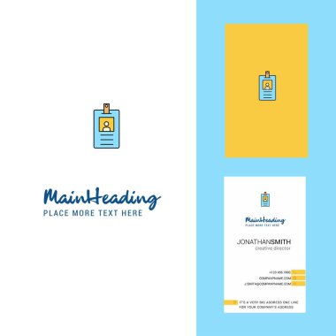 Kimlik kartı yaratıcı Logo ve kartvizit. dikey tasarlamak vektör