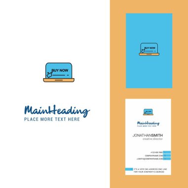 Online alışveriş yaratıcı Logo ve kartvizit. dikey tasarlamak vektör