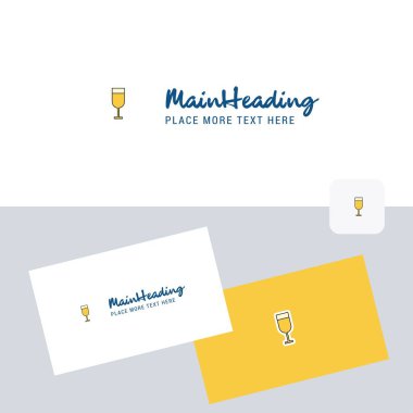 Kartvizit şablonu ile cam vektör logo. Zarif kurumsal kimlik. -Vektör