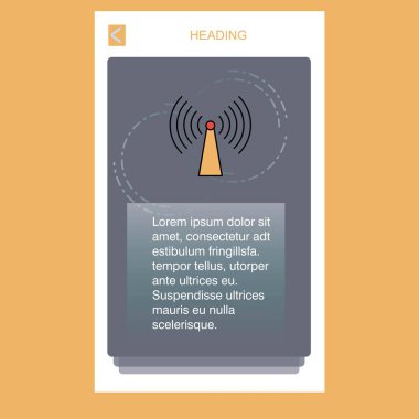 WiFi telefon dikey banner tasarım tasarımı. Vektör