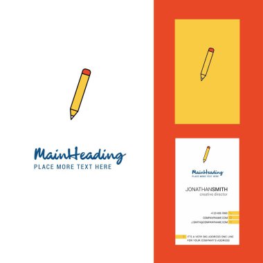 Kalem yaratıcı Logo ve kartvizit. dikey tasarlamak vektör